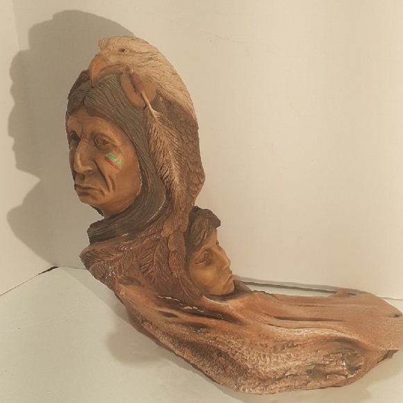 Native American Sculpture "Guardian" Signed Stephen Herrero 1990 386/4000 - Picture 1 of 11